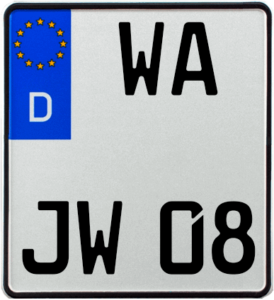 Motorrad Kennzeichen WA 180x200